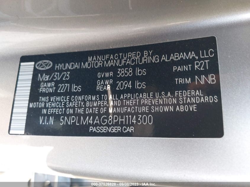 5NPLM4AG8PH114300 Hyundai Elantra SEL 9