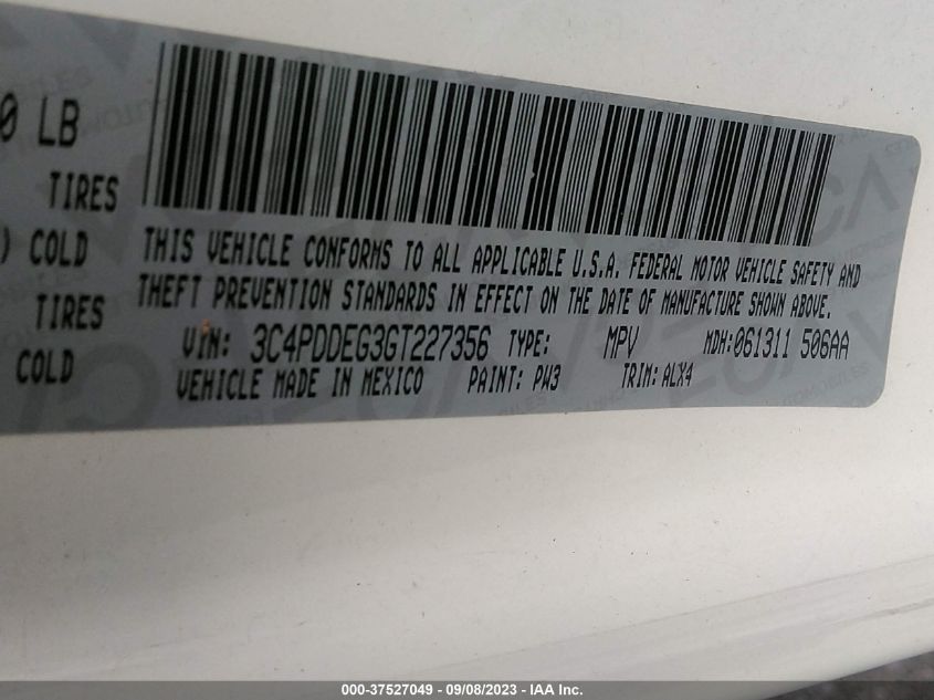 2016 DODGE JOURNEY R/T - 3C4PDDEG3GT227356