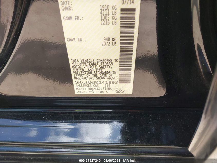 2015 NISSAN ALTIMA 2.5 - 1N4AL3AP3FC141893
