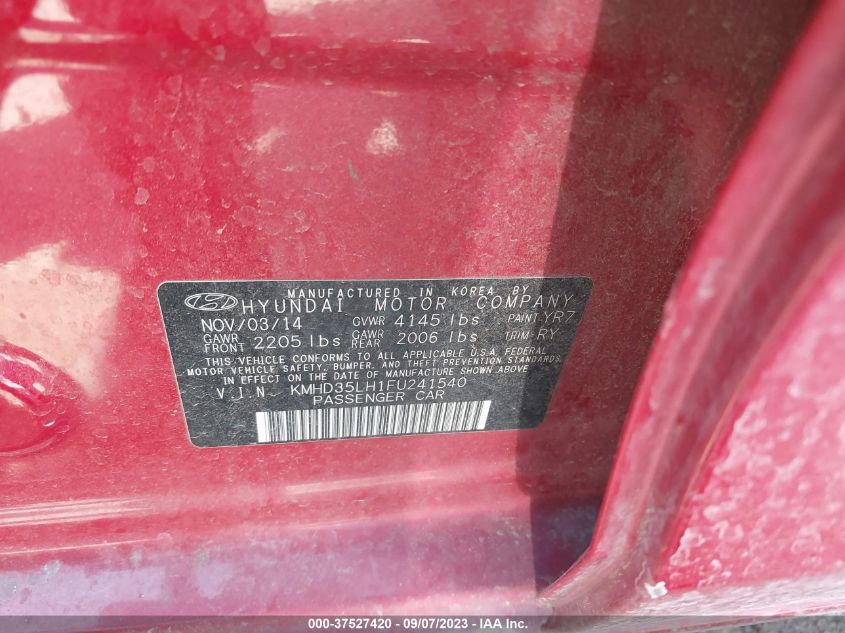 2015 HYUNDAI ELANTRA GT - KMHD35LH1FU241540