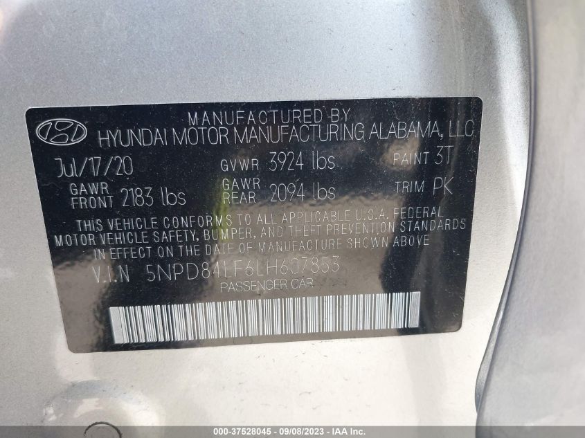 5NPD84LF6LH607853 Hyundai Elantra SEL 9