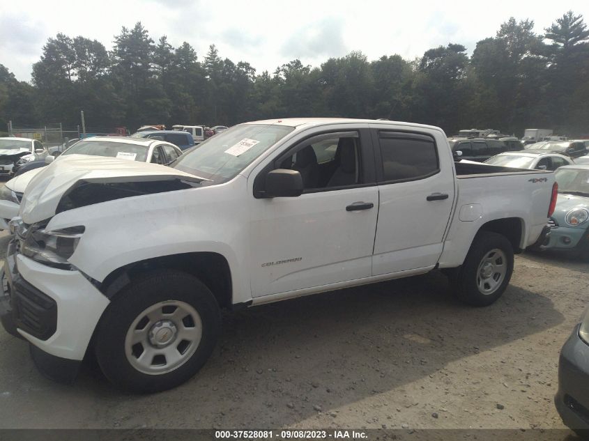 2021 CHEVROLET COLORADO 4WD WORK TRUCK - 1GCGTBEN7M1108010