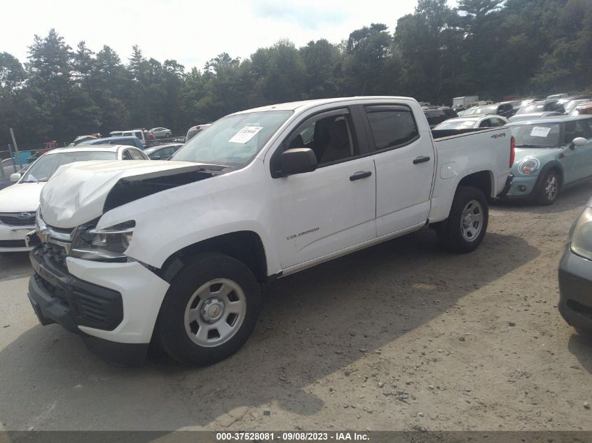 2021 CHEVROLET COLORADO 4WD WORK TRUCK - 1GCGTBEN7M1108010