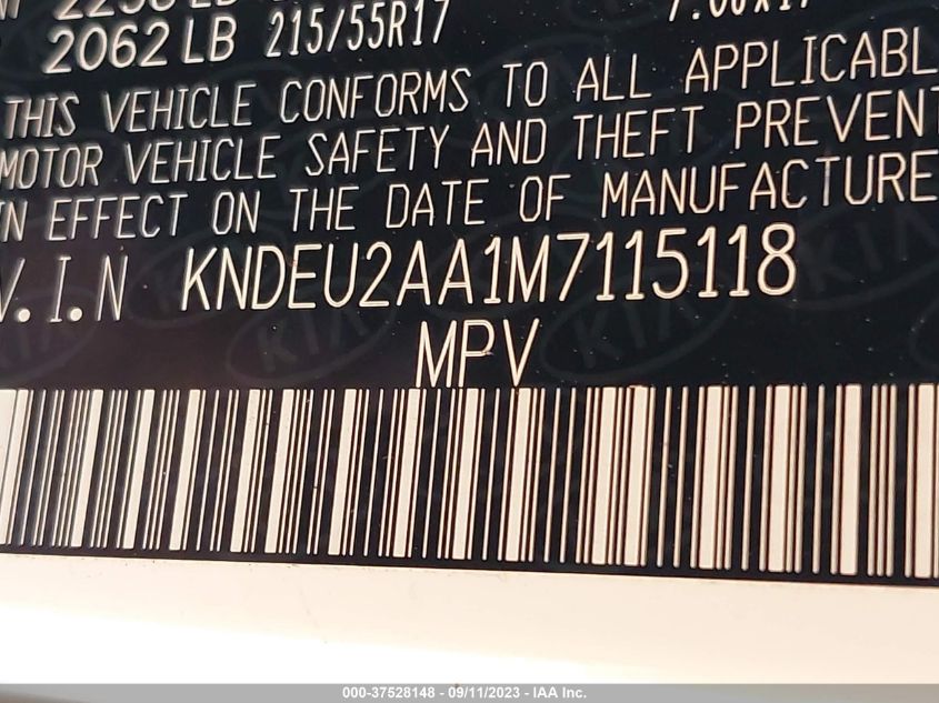 2021 KIA SELTOS S - KNDEU2AA1M7115118