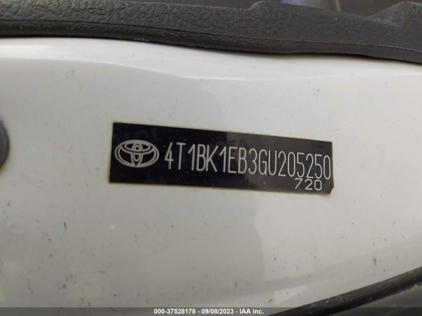 2016 TOYOTA AVALON LIMITED/TOURING/XLE - 4T1BK1EB3GU205250