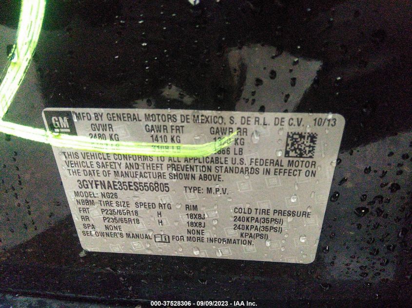 2014 CADILLAC SRX BASE - 3GYFNAE35ES556805