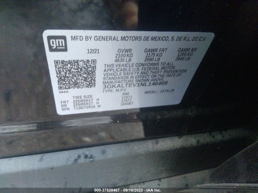 2022 GMC TERRAIN SLE - 3GKALTEV1NL146469