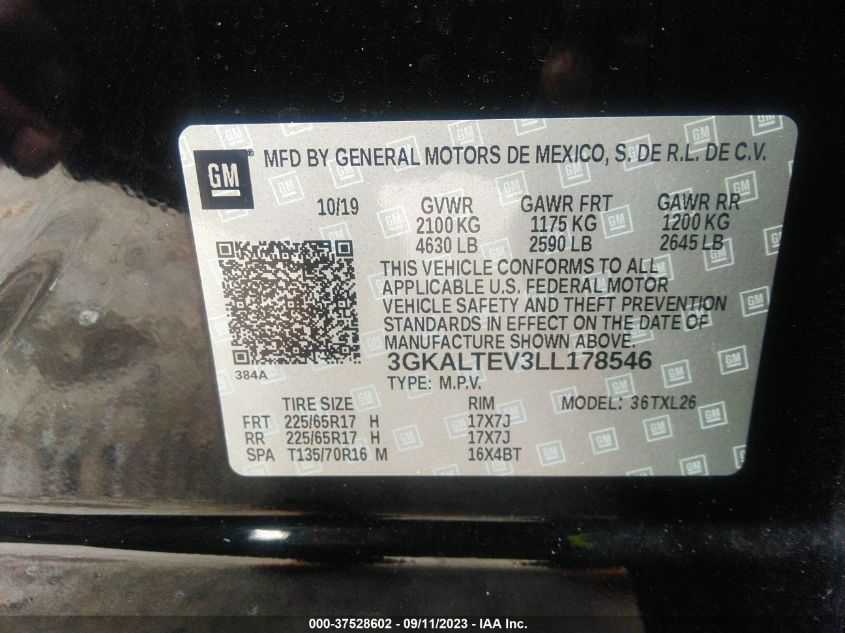 3GKALTEV3LL178546 GMC Terrain SLE 9