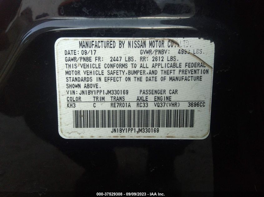2018 INFINITI Q70L 3.7 LUXE JN1BY1PP1JM330169