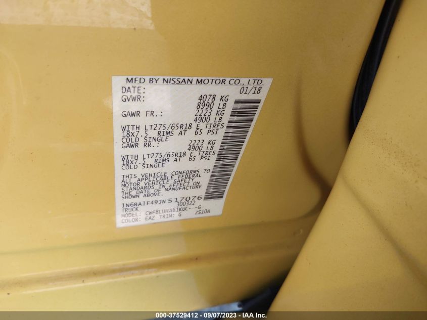 2018 NISSAN TITAN XD PRO-4X 1N6BA1F49JN517076