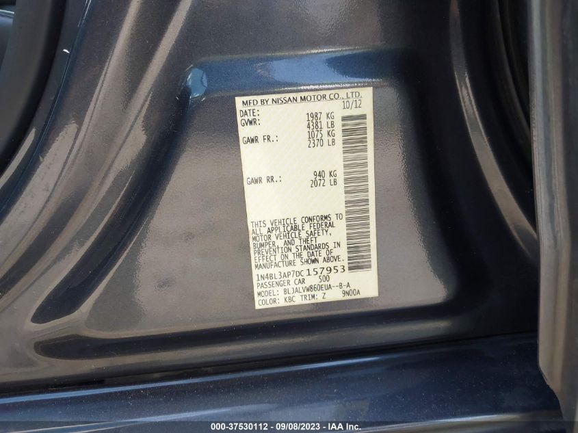 2013 NISSAN ALTIMA 3.5 SL - 1N4BL3AP7DC157953