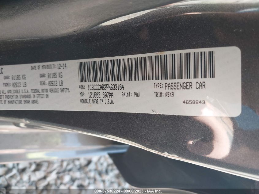 2015 CHRYSLER 200 LIMITED - 1C3CCCAB2FN633184