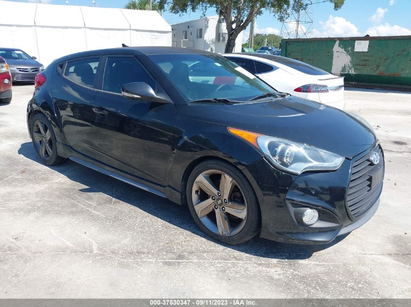 2013 HYUNDAI VELOSTER TURBO W/BLACK INT - KMHTC6AE7DU111253