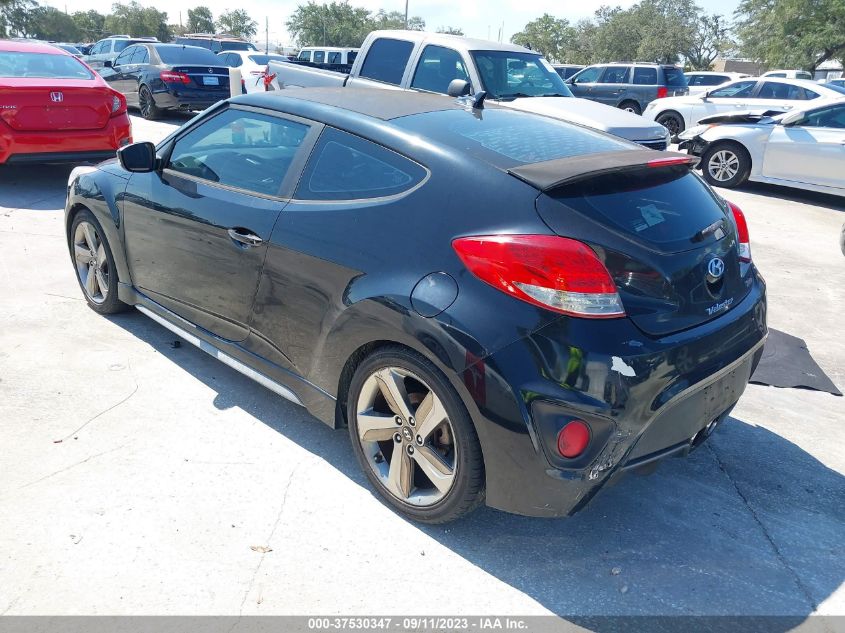 2013 HYUNDAI VELOSTER TURBO W/BLACK INT - KMHTC6AE7DU111253