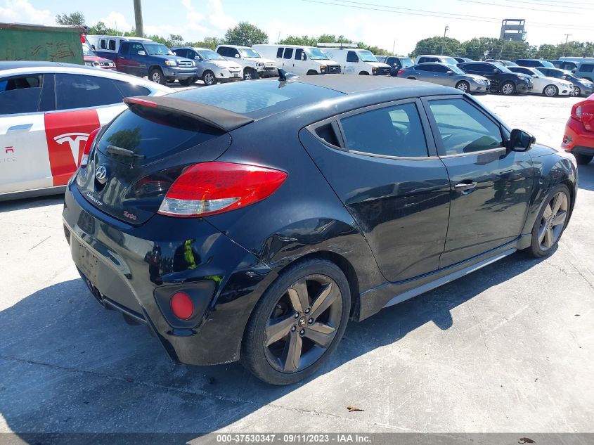 2013 HYUNDAI VELOSTER TURBO W/BLACK INT - KMHTC6AE7DU111253