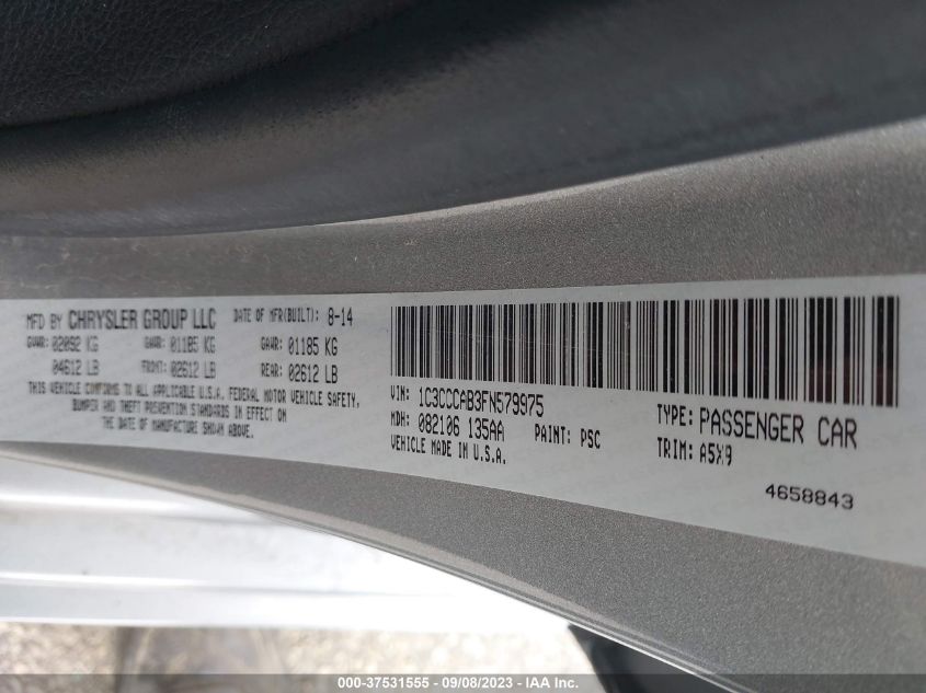 2015 CHRYSLER 200 LIMITED - 1C3CCCAB3FN579975