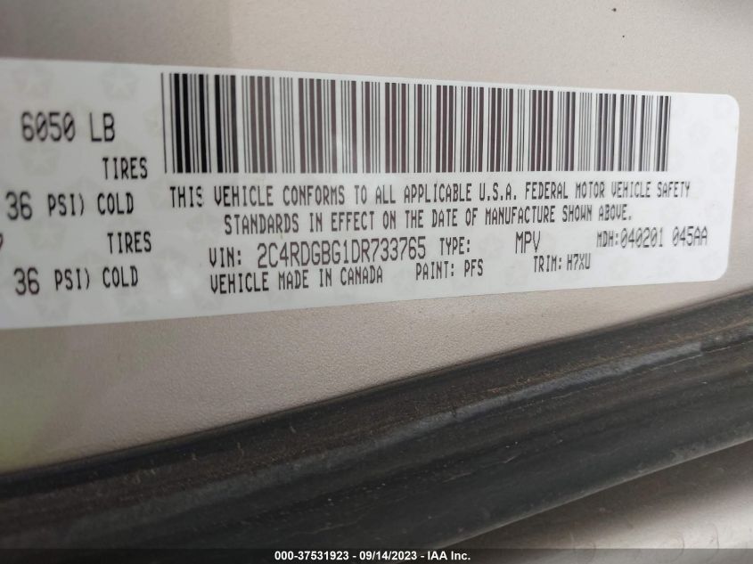 2013 DODGE GRAND CARAVAN SE - 2C4RDGBG1DR733765