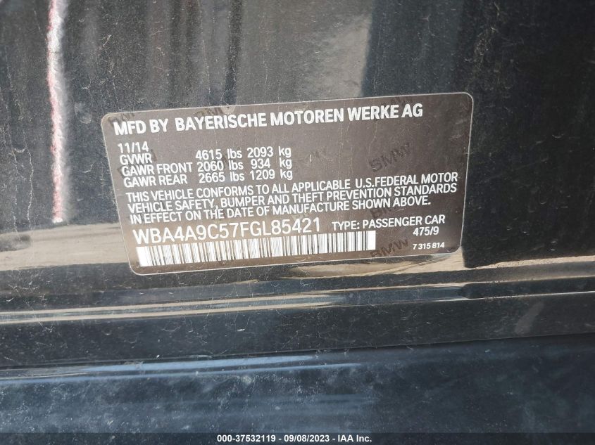 2015 BMW 4 SERIES 428I - WBA4A9C57FGL85421