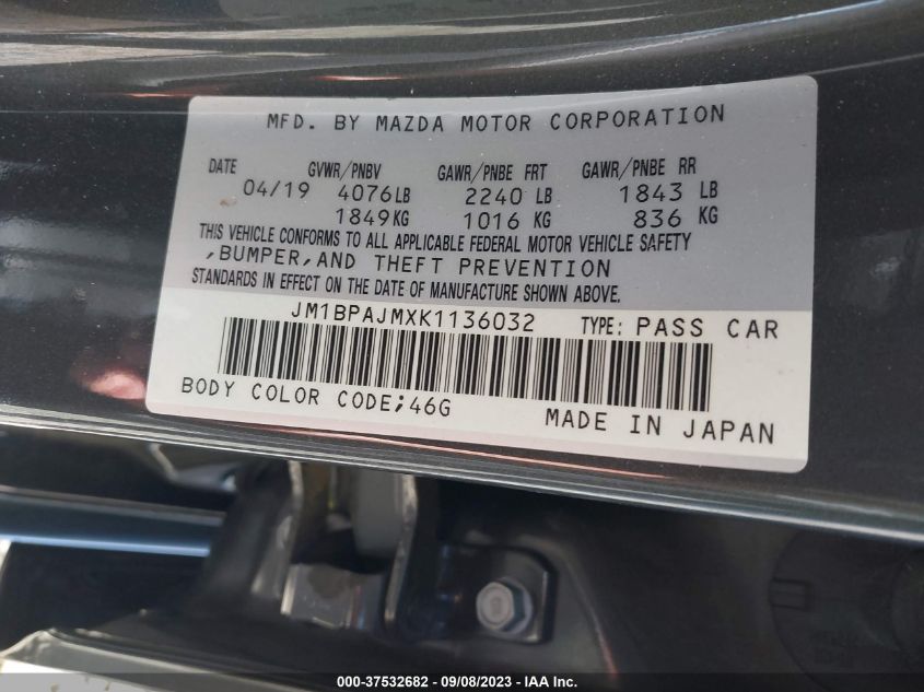 JM1BPAJMXK1136032 Mazda Mazda3 Hatchback   9