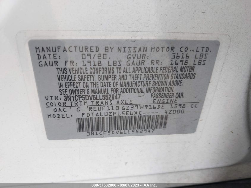 3N1CP5DV6LL552947 Nissan Kicks SR 9