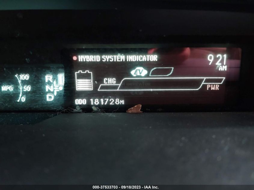 2013 TOYOTA PRIUS ONE/TWO/THREE/FOUR/FIVE - JTDKN3DU6D0342647