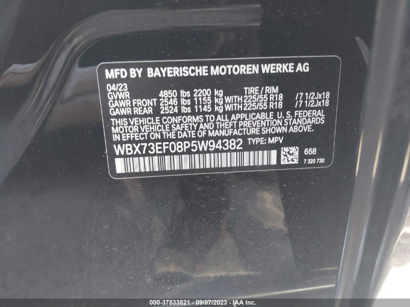 WBX73EF08P5W94382 BMW X1 XDRIVE28I 9