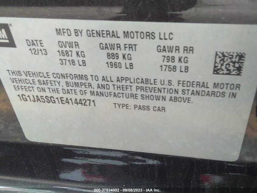 2014 CHEVROLET SONIC LS - 1G1JA5SG1E4144271