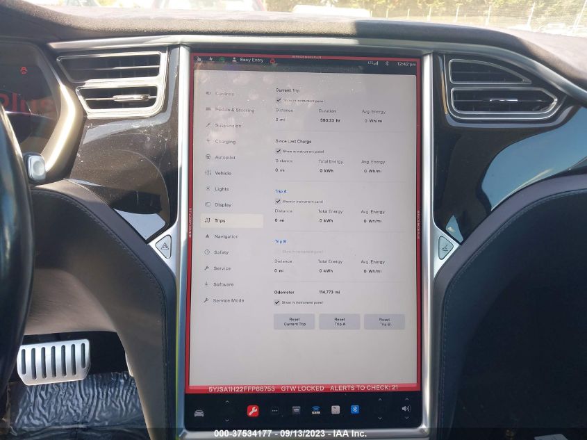 2015 TESLA MODEL S 85D/P85D/70D/90D/P90D - 5YJSA1H22FFP68753