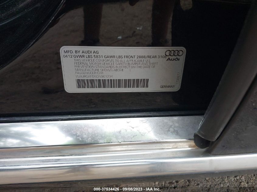 2013 AUDI A8 L 3.0T WAURGAFD5DN001234