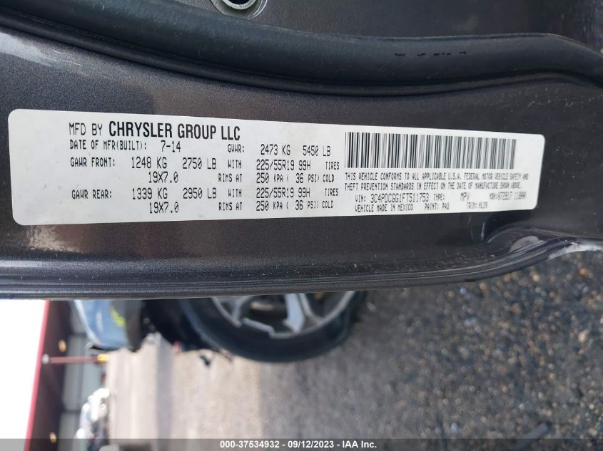 2015 DODGE JOURNEY CROSSROAD - 3C4PDCGG1FT511753