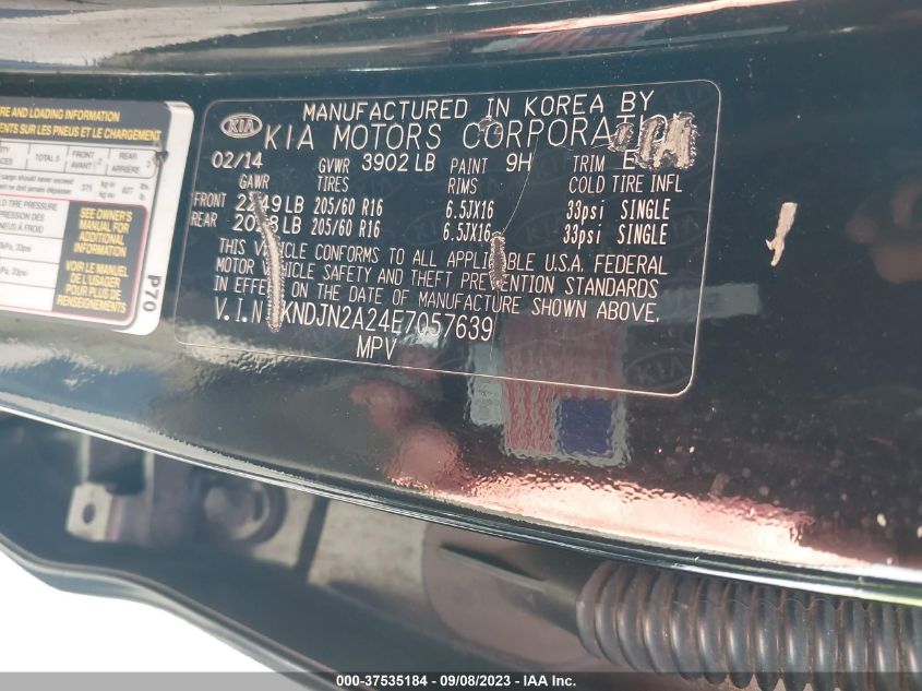 2014 KIA SOUL BASE - KNDJN2A24E7057639