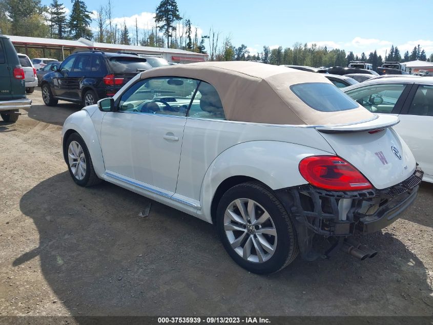 2015 VOLKSWAGEN BEETLE CONVERTIBLE 2.0L TDI W/SOUND/NAV 3VW5A7AT3FM808656