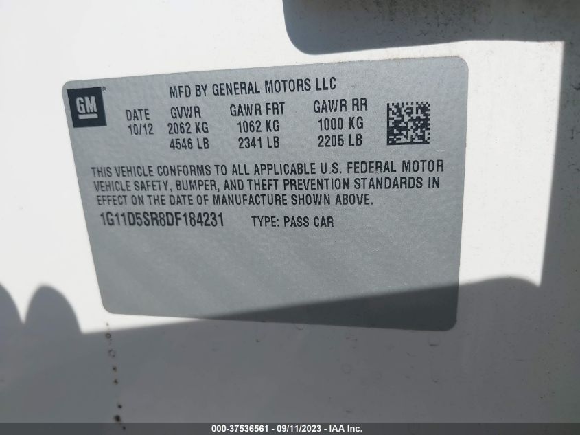 2013 CHEVROLET MALIBU ECO - 1G11D5SR8DF184231
