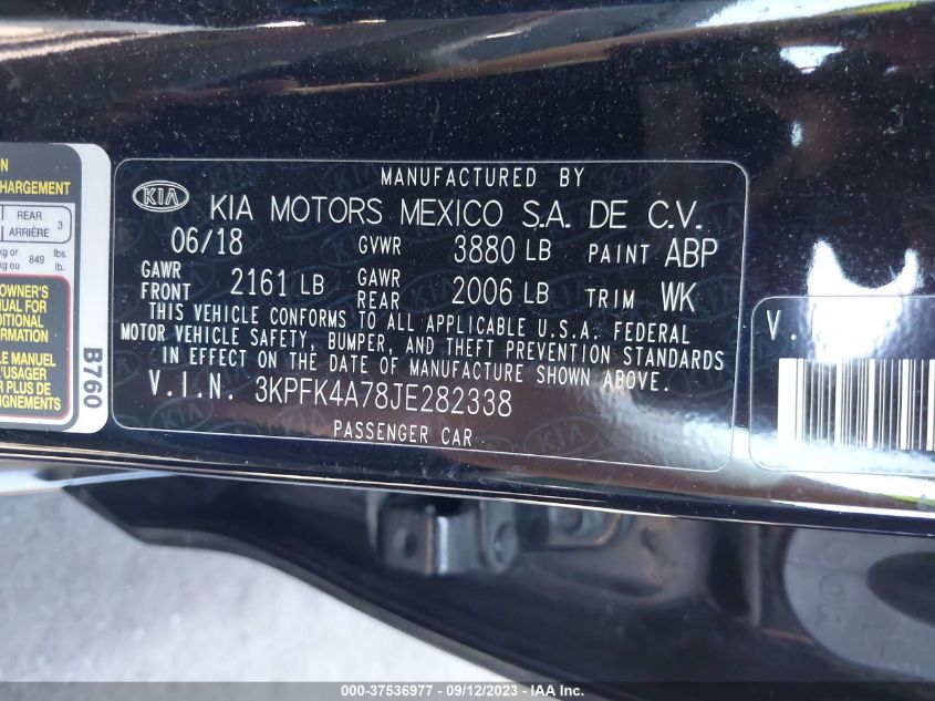 2018 KIA FORTE LX - 3KPFK4A78JE282338