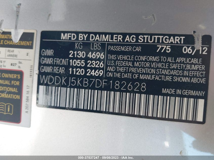 2013 MERCEDES-BENZ E-CLASS E 350 - WDDKJ5KB7DF182628