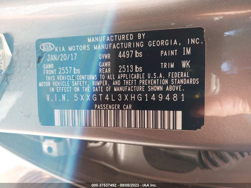 2017 KIA OPTIMA LX - 5XXGT4L3XHG149481