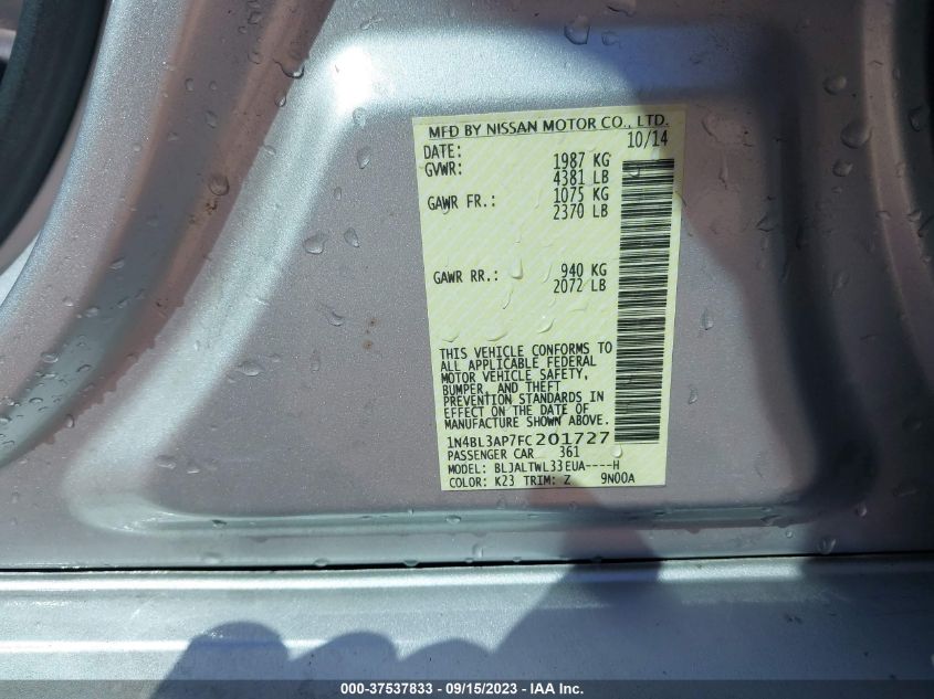2015 NISSAN ALTIMA 3.5 SL - 1N4BL3AP7FC201727