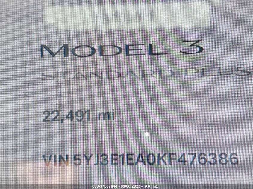 5YJ3E1EA0KF476386 Tesla Model 3 RANGE 14