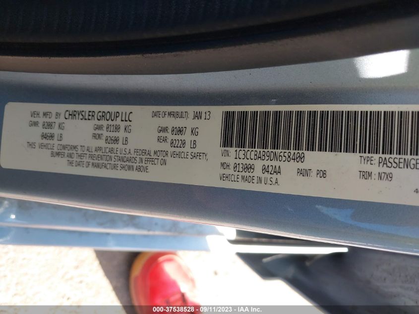 2013 CHRYSLER 200 LX - 1C3CCBAB9DN658400