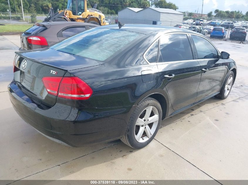 2013 VOLKSWAGEN PASSAT TDI SE W/SUNROOF - 1VWBN7A37DC002437