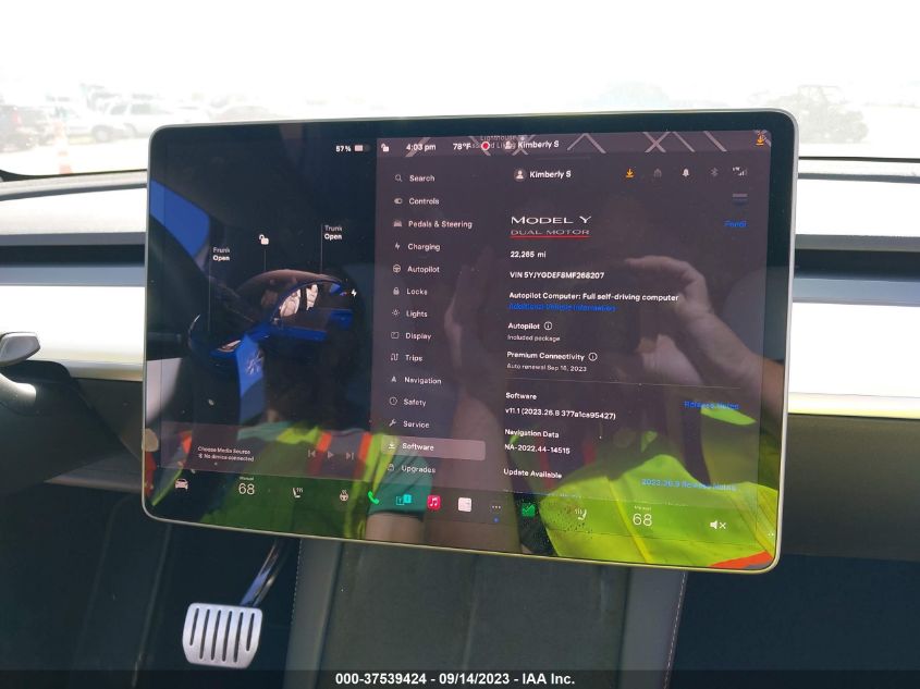 2021 TESLA MODEL Y PERFORMANCE - 5YJYGDEF8MF268207