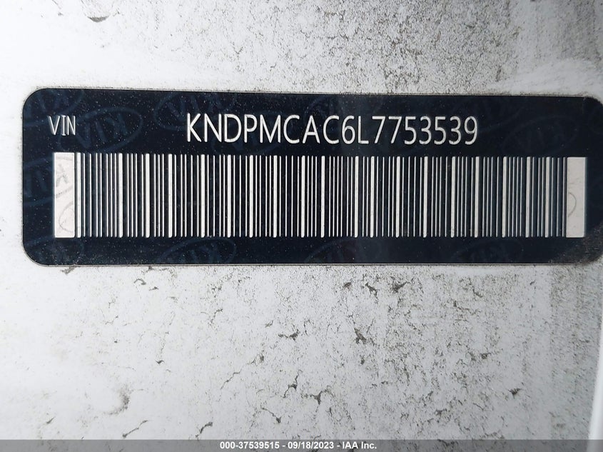 VIN KNDPMCAC6L7753539 2020 KIA SPORTAGE LX