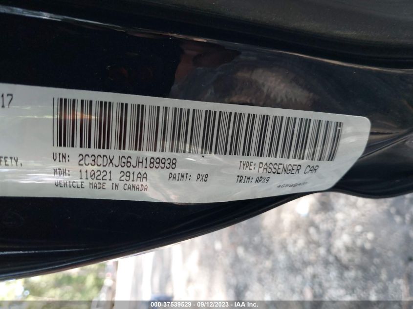 2018 DODGE CHARGER GT - 2C3CDXJG6JH189938
