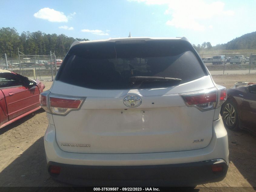 2016 TOYOTA HIGHLANDER XLE - 5TDKKRFH0GS126578