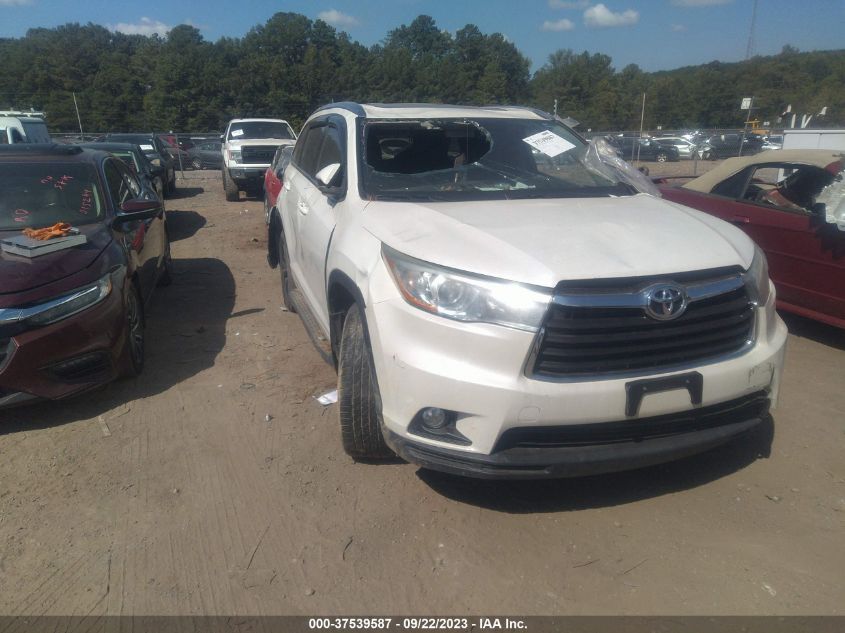 2016 TOYOTA HIGHLANDER XLE - 5TDKKRFH0GS126578