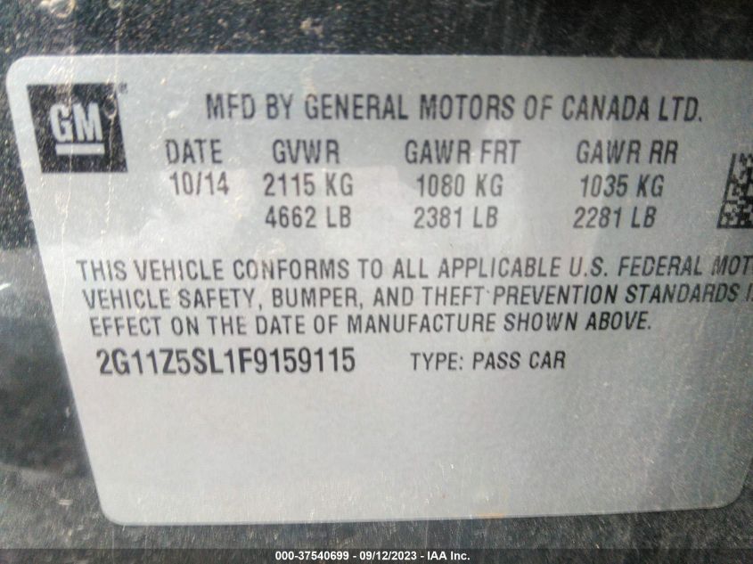 2015 CHEVROLET IMPALA LS - 2G11Z5SL1F9159115