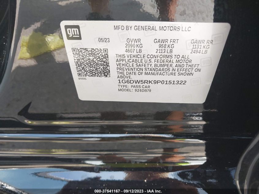 2023 CADILLAC CT5 LUXURY 1G6DW5RK9P0151322