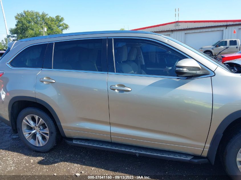 2014 TOYOTA HIGHLANDER XLE - 5TDJKRFH9ES036774