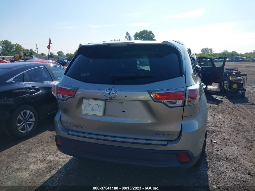 2014 TOYOTA HIGHLANDER XLE - 5TDJKRFH9ES036774