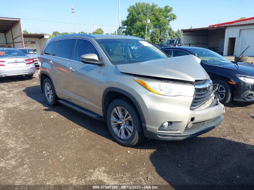 2014 TOYOTA HIGHLANDER XLE - 5TDJKRFH9ES036774